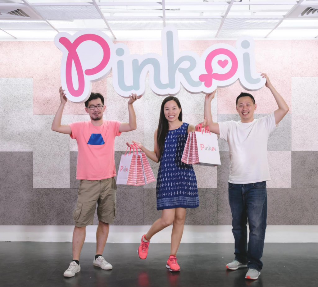 Pinkoi 共同創辦人－技術長李讓、產品長林怡君、執行長顏君庭（由左至右） 