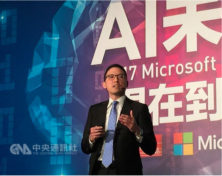 微軟10日宣布在台成立微軟AI研發中心，台灣微軟總經理孫基康表示，AI研發中心是繼2016年在台成立的微軟物聯網研發創新中心後，另一關鍵里程碑。（中央社檔案照片）
