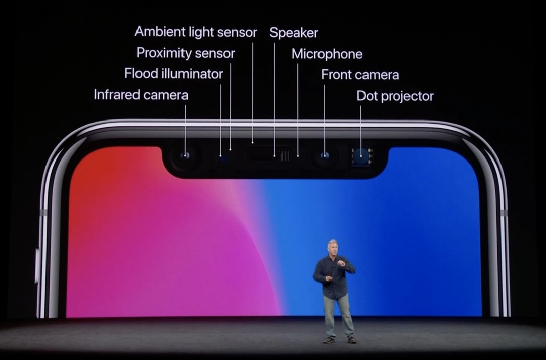 VCSEL元件就在Depth Camera最右邊的點陣投射器（dot projector）中，也是蘋果能領先其他手機廠牌兩年的關鍵。