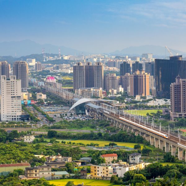 圖為新竹縣竹北市建築群