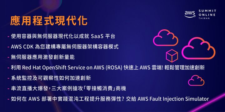 2021 AWS 台灣雲端高峰會-應用程式現代化
