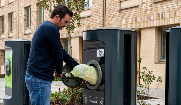 Swedish company Envac that has come up with a way to use compressed air to collect waste