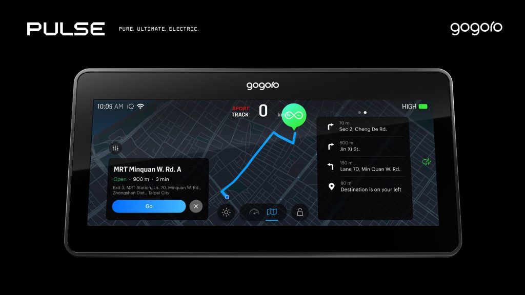 iQ Touch HD 數位儀表。圖片來源：Gogoro 提供。