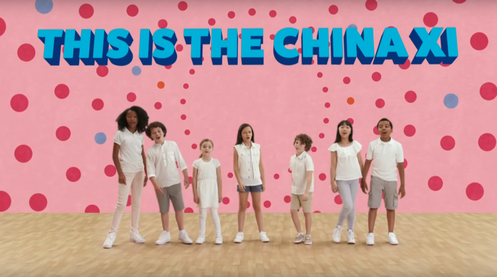 奧利佛的節目製作團隊，刻意製作與中國一帶一路宣傳影片類似的諷刺影片。圖片節圖來源：Youtube。