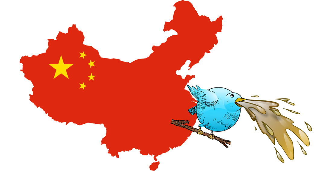 中國在推特上發動網軍攻擊。