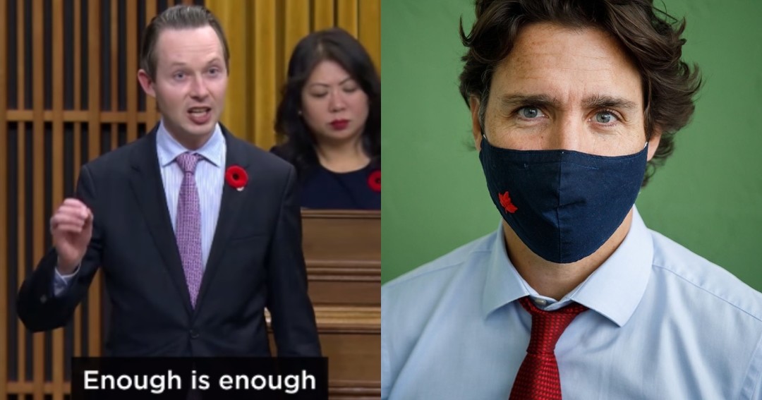 加拿大議員庫柏（左）與加拿大總理杜魯道（右）分別發出施壓中國的訊息。
