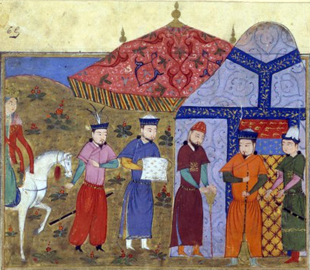  金宣宗和蒙古談和解（圖片來源：維基百科）